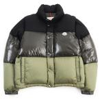 美品●MONCLER モンクレール 2021年製 1A00044 AVEILLAN ロゴワッペン付き 2WAY ダウンジャケット カーキ 2 正規品 メンズ 定価238700円