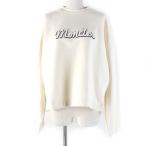  прекрасный товар *MONCLER Moncler 2022 год производства FELPA с логотипом большой размер длинный рукав футболка тренировочный слоновая кость S стандартный товар женский 