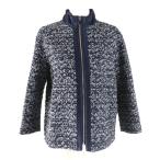 美品★MONCLER GAMME ROUGE モンクレール ガムルージュ DALILA ロゴ金具付 スパンコール装飾 リボンツイード ジャケット 紺 0 正規品