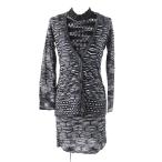  не использовался товар *Missoni Missoni общий рисунок V шея кардиган + безрукавка One-piece ансамбль черный белый 40 стандартный товар 
