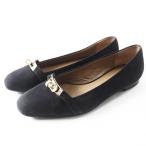 美品◎HERMES エルメス 36H 202101Z ビルバオ ゴールド金具 ケリー金具 スウェードレザー  バレエシューズ／フラットパンプス 黒 36.5