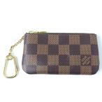 ショッピングダミエ 未使用品☆LOUIS VUITTON ルイヴィトン N62658 カードキーケース ポシェット・クレ ダミエキャンバス コインケース ブラウン 仏製 メンズ