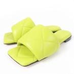 未使用品☆BOTTEGAVENETA ボッテガヴェネタ 608853 リド フラットサンダル レザー ミュール ライトグリーン 35 保存袋付 伊製 レディース