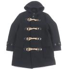  превосходный товар *BURBERRY LONDON Burberry London шерсть часть телячья кожа кривошип кнопка f- dead полупальто "даффл коут" черный M сделано в Японии стандартный товар 