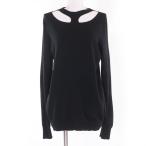 美品☆CELINE セリーヌ 2 3Q69/4005 ウール100％ フィービー期 カットオフデザイン オーバーサイズ 長袖 ニット ブラック M 正規品