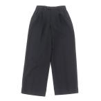 ショッピングセリーヌ 極美品★CELINE セリーヌ 2P519673D ウール100％ センタープレス ツータック ワイドパンツ スラックス ブラック 34 正規品 レディース