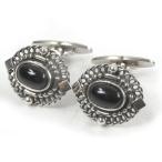 美品□Georg Jensen ジョージジェンセン 19B SV925 オニキス カフスボタン カフリンクス シルバーブラック 総重量15.1g メンズ オススメ