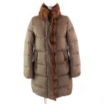 未使用品△MONCLER モンクレール CLEMATITE クレマチス リスファー ダウンコート ブラウン系 0 正規品 レディース