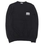 極美品▲DIOR ディオール オム 923M649AT938 ウール100％ ビジターパッチニット 長袖ニット ブラック L イタリア製 正規品 メンズ