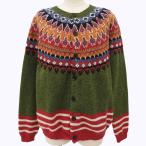 極美品▲DSQUARED2 ディースクエアード 21AW S72HA1065 ウール100％ フェアアイル カーディガン マルチ XS イタリア製 正規品 レディース