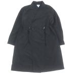 ショッピングヴェネタ 極美品□BOTTEGAVENETA ボッテガヴェネタ 23SS 735905 テクニカルナイロン ダブルブレスト チェスターコート ブラック 52 イタリア製