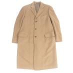 良品□Salvatore Ferragamo サルヴァトーレフェラガモ キャメル100％ ロング丈 チェスター コート キャメル 52 イタリア製 正規品 メンズ
