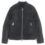 美品▼DSQUARED2 ディースクエアード 21AW S74AM1202 ラムスキン レザー WZIP シングルライダースジャケット ブラック 42 正規品 メンズ