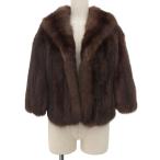  превосходный товар ^ соболь SABLE подкладка цветочный принт .= пончо книга@ меховое пальто Brown женский качество шерсти мягкость *