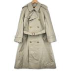 ショッピングバーバリー 極美品▲Burberrys バーバリー ヴィンテージ コットン100％ 裏地ノバチェック ロング丈 トレンチコート カーキ 92-170　メンズ