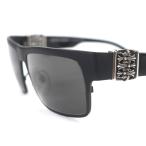 美品▼CHROME HEARTS クロムハーツ FLAVOR SAVER 925 サングラス ブラック シルバー 61□16-136 ケース付き 日本製 総重量60.04g メンズ