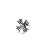  прекрасный товар VCHROME HEARTS Chrome Hearts No2 CH PLS DIA CH плюс stud 925 1P бриллиант одна сторона уголок для серьги серебряный масса 0.4g мужской 
