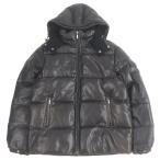 良品□MONCLER モンクレール BAZILLE レザー BEAMS HOUSE 1st ANNIVERSARY フーデッド ダウンジャケット ブラウン 2 正規品 メンズ
