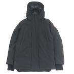 ショッピングワッペン 美品□CANADA GOOSE カナダグース 3400M SANFORD PARKA ロゴワッペン フーデッド ダウンコート ブラック XS カナダ製 正規品 メンズ