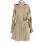 極美品☆MONCLER モンクレール 21SS CREPIDE ロゴワッペン・フード・ベルト付 コート ベージュ 1 ハンガー付き 正規品 レディース