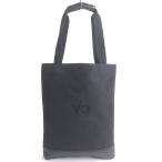 極美品□Y-3 ワイスリー アディダス ヨウジヤマモト CLASSIC TOTE ロゴ刺繍 レザー使 トートバッグ ハンドバッグ ブラック 正規品 メンズ