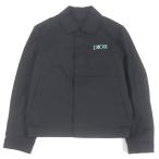 ショッピングジャルダン 極美品□DIOR ディオール オム 293C440A4451 ジャルダン カプセルコレクション ロゴ刺繍 カバーオール ブルゾン 黒 48 イタリア製 正規品