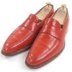 良品□John Lobb ジョンロブ チェルトナム レザー 1105ラスト コインローファー バーンオレンジ 8.5 D 箱・保存袋付き イングランド製