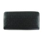 ショッピングロエベ 極美品★LOEWE ロエベ C499T12X07 リピート ジップアラウンド アナグラム レザー ロングウォレット 長財布 ブラック ゴールド金具 袋付