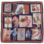 ショッピング未使用 未使用品▲HERMES エルメス カレ70 J'aime mon Carre ジェームモンカレ シルク100％ MARIN CIEL ROSE スカーフ 箱付き 仏製 レディース