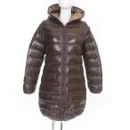 良品☆DUVETICA デュベティカ ACE フード付 ZIP UP ダウンコート ブラウン 40 ブルガリア製 正規品 レディース