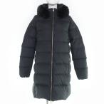 ショッピングデュベティカ 極美品☆DUVETICA デュベティカ LEXYDUE フォックスファー・フード付 ダウンコート ブラック 42 ブルガリア製 正規品 レディース