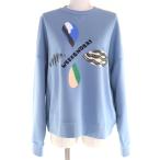  превосходный товар *WEEKEND MaxMara we k end Max Mara 2022 год производства 2359210337 хлопок 100% Logo вышивка спортивная фуфайка синий серия M стандартный товар 