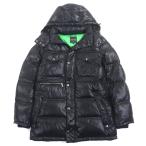 ショッピングマッキントッシュ 極美品▼MACKINTOSH PHILOSOPHY マッキントッシュフィロソフィー フーデッド ジップアップ ダウンコート ブラック 42 正規品　メンズ