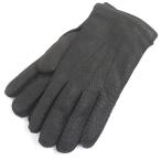 未使用品□Dunhill ダンヒル ペッカリー 裏カシミヤ100％ ロゴパッチ付き 手袋 レザーグローブ ダークブラウン メンズ 正規品 オススメ◎