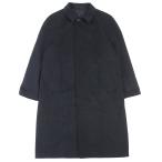 ショッピングバーバリー 極美品△BURBERRY LONDON バーバリーロンドン 裏地チェック ロゴボタン ピュアカシミヤ100％ ロング ステンカラーコート ダークグレー 54