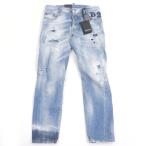 ショッピングディースクエアード 未使用品□DSQUARED2 ディースクエアード S74LB0853 Tidy Biker Jean クラッシュデニムパンツ インディゴブルー 44 イタリア製 正規品