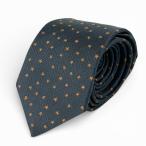  не использовался товар ^HERMES Hermes 339245T шелк 100% звезда Star галстук темный темно-синий orange Франция производства стандартный товар мужской 