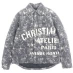ショッピングdior 美品▼DIOR ディオール オム 043J502A0664 アトリエ グラフィック パデッド シャツブルゾン ジャケット グレー M 伊製 正規品 メンズ