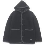 未使用品□BURBERRY BLACK LABEL バーバリーブラックレーベル ロゴプレート付き 中綿入り ケーブル編み ニットジャケット 黒 2 正規品