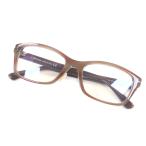 極美品□TOM FORD トムフォード TF5724-D-B マーブル柄 スクエア ブルーライトカット メガネ 眼鏡 ブラウン 56□19-145 イタリア製