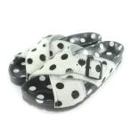 良品★Manolo Blahnik BIRKENSTOCK マノロブラニク ビルケンシュトック 1022962 Rodra ハラコ レザー ドット フラット サンダル 39