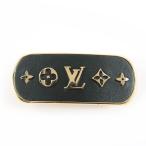 極美品☆LOUIS VUITTON ルイヴィトン M00564 バレッタ・クルーザー アイコンモチーフ  ヘアバレッタ ブラック ゴールド イタリア製