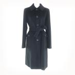 極美品★BURBERRY LONDON バーバリーロンドン FN324-916-09 アンゴラ混 ロゴボタン付 ベルテッドコート ブラック 40 日本製 正規品