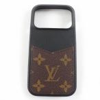 未使用品☆LOUIS VUITTON ルイヴィトン M26892 IPHONE・バンパー 17 PRO レザー モノグラム キャンバスフラットポケット iPhoneケース