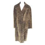  превосходный товар *LOEWE Loewe swakala Astra can длинный длина книга@ меховое пальто внешний Brown 48 стандартный товар женский 