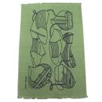 未使用品△HERMES エルメス HTH2501 ヨッティング プラージュ テレサ コットン100％ フリンジ ブランケット タオルケット グリーン 箱付