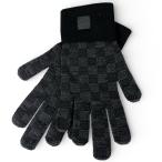  превосходный товар ^LOUIS VUITTON Louis Vuitton 2024 год производства M77992 шерсть 100%ne Opti Damier перчатки перчатка черный S с ящиком сделано в Италии стандартный товар мужской 