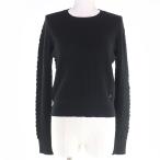 ショッピングシャネル 極美品☆CHANEL シャネル P75335K10778 カシミヤ ココマーク 長袖 ニット トップス ブラック 38 イタリア製 正規品 レディース