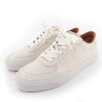 未使用品☆MONCLER モンクレール MONCLUB ロゴ刻印 レースアップ レザー ローカットスニーカー アイボリー 39 箱・保存袋付き レディース