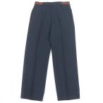 極美品□GUCCI グッチ 751788 ウェブストライプ スラックス トラウザーズパンツ ネイビー 44 ハンガー付き イタリア製 正規品 メンズ